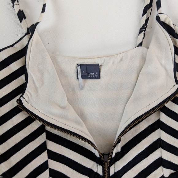 Sparkle & Fade striped peplum bodycon mini dress - Picture 2 of 8